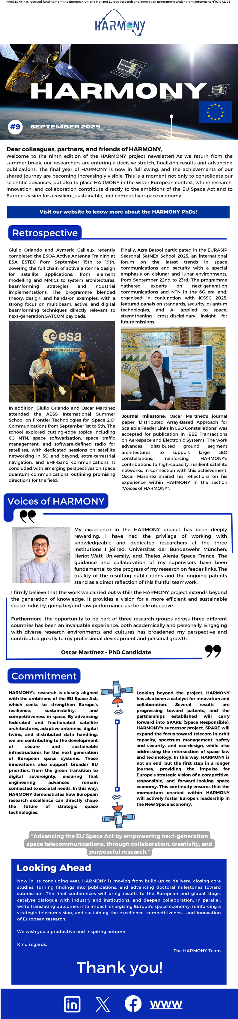 September 2025 - Eighth Newsletter!